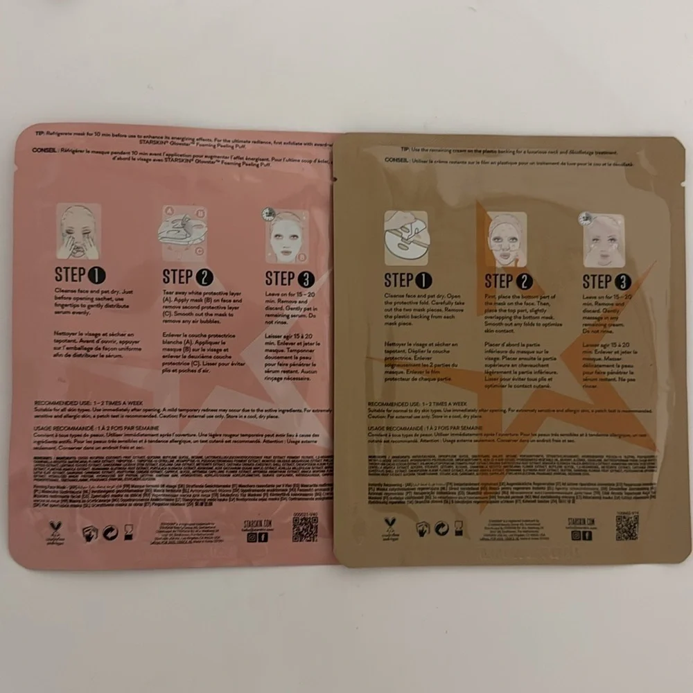 Facial mask bundle + rose quartz Gus sha sculpting stone